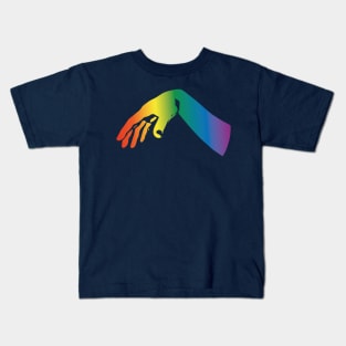 Gay Hand Rainbow Version Pride Kids T-Shirt